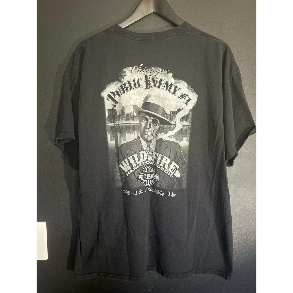 Harley Davidson Motorcycles‎ 2021 Chicago Public Enemy #1 T-Shirt Black Tee